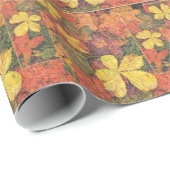 Papier Cadeau Feuilles d'automne (Coin rond)