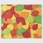 Papier Cadeau Feuilles d'automne (Plat)