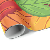 Papier Cadeau Feuilles d'automne (Coin rond)