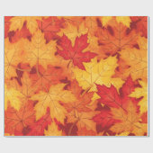 Papier Cadeau Feuilles d'automne (Plat)