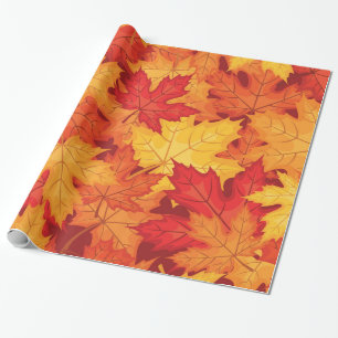 Papier Cadeau Feuilles d'automne