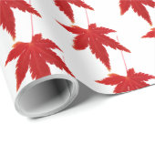 Papier Cadeau Feuilles d'automne (Coin rond)