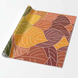 Papier Cadeau Feuilles d'automne