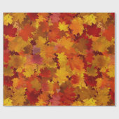 Papier Cadeau Feuilles d'automne (Plat)