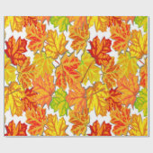 PAPIER CADEAU FEUILLES D'AUTOMNE (Plat)