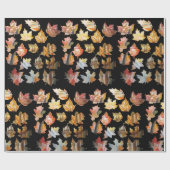 Papier Cadeau Feuilles d'automne (Plat)