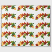 Papier Cadeau Feuilles d'automne (Plat)