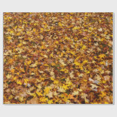 Papier Cadeau Feuilles d'automne Abstraites (Plat)