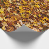 Papier Cadeau Feuilles d'automne Abstraites (Coin)