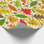 Papier Cadeau Feuilles d'automne colorées (Coin)