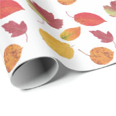Papier Cadeau Feuilles d'automne colorées Motif / Foliage d'auto (Coin rond)