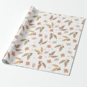 Papier Cadeau Feuilles d'automne confortables (Déroulé)