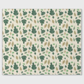 Papier Cadeau Feuilles d'automne confortables papier d'enveloppe (Plat)