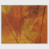 Papier Cadeau feuilles d'automne dans les détails automne, arriè (Plat)