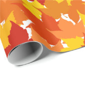 Papier Cadeau Feuilles d'automne de l'érable (Coin rond)