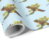 Papier Cadeau Feuilles d'automne de Pine Marten (Coin rond)