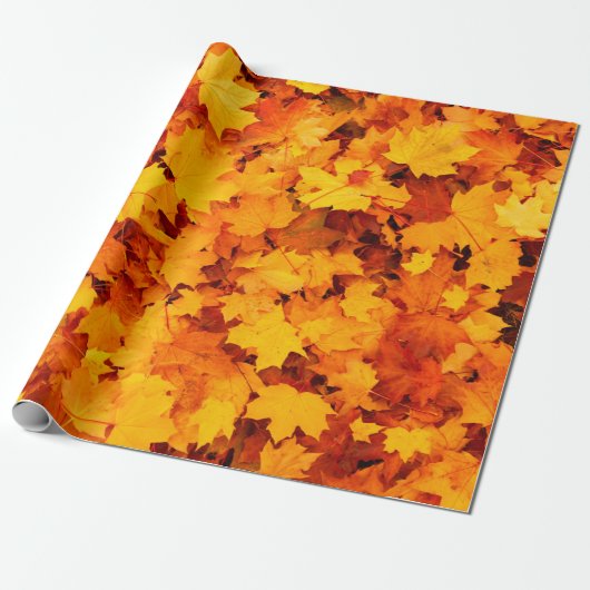 Papier Cadeau Feuilles d'automne feuillage feuilles d'automne (Déroulé)