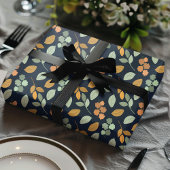 Papier Cadeau Feuilles d'automne florales de feuillage