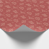 Papier Cadeau Feuilles d'automne Impression de feuille d'érable (Coin)