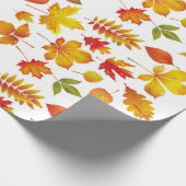Papier Cadeau Feuilles d'automne lumineuses (Coin)