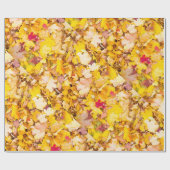 Papier Cadeau Feuilles d'automne motif (Plat)