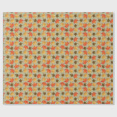 Papier Cadeau Feuilles d'automne Motif coloré sans couture (Plat)