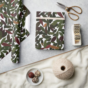 Papier Cadeau Feuilles d'automne tombent Nature