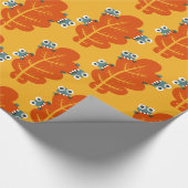 Papier Cadeau Feuilles de automne avec de mignons bugs amusant J (Coin)