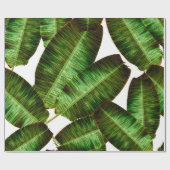 Papier Cadeau Feuilles de banane tropicale, flore sans soudure d (Plat)