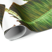 Papier Cadeau Feuilles de banane tropicale, flore sans soudure d (Coin rond)