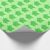 Papier Cadeau Feuilles de chêne - nuances de vert (Coin)