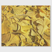 Papier Cadeau Feuilles de Gingko Fallen Fallen (Plat)