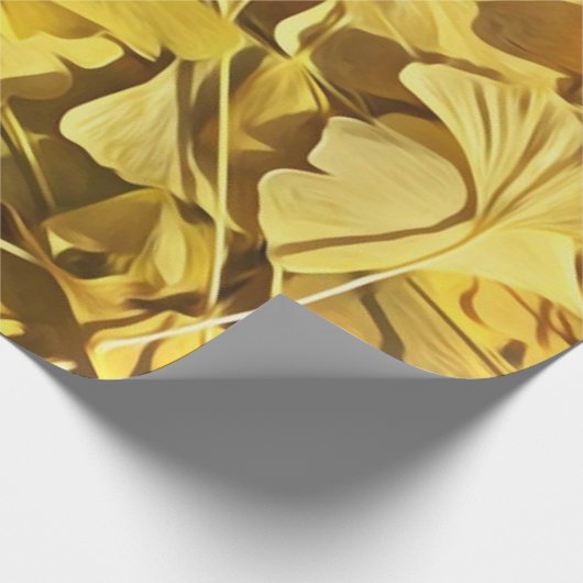 Papier Cadeau Feuilles de Gingko Fallen Fallen (Coin)