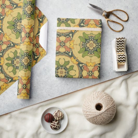 Papier Cadeau Feuilles de Ginkgo (Artisanat)