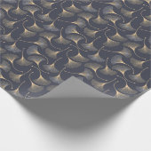 Papier Cadeau Feuilles de Ginkgo modèle floral sans joint (Coin)