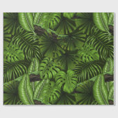 Papier Cadeau Feuilles de la jungle (Plat)