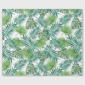 Papier Cadeau Feuilles de la jungle tropicale (Plat)
