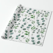 Papier Cadeau Feuilles de l'eucalyptus (Déroulé)