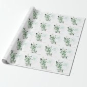 Papier Cadeau Feuilles de l'Eucalyptus vert (Déroulé)