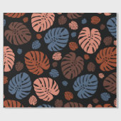Papier Cadeau Feuilles de palmier colorées (Plat)
