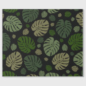 Papier Cadeau Feuilles de palmier colorées (Plat)