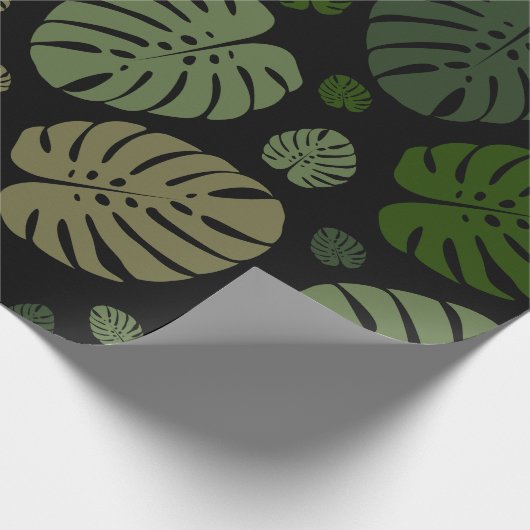 Papier Cadeau Feuilles de palmier colorées (Coin)