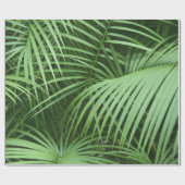 Papier Cadeau Feuilles de palmier vertes thème nature (Plat)