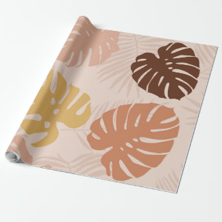 Papier Cadeau feuilles de palmiers tropicaux