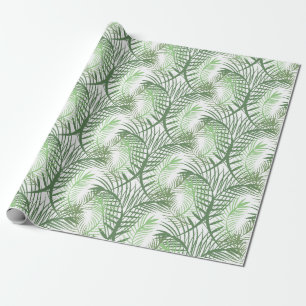 Papier Cadeau Feuilles de palmiers tropicaux