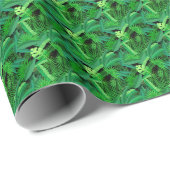 Papier Cadeau Feuilles De Palmiers Tropicaux (Coin rond)