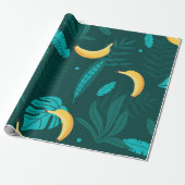 Papier Cadeau Feuilles de palmiers tropicaux motif sans couture. (Déroulé)