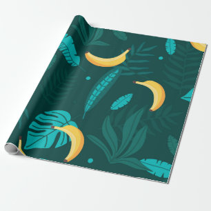 Papier Cadeau Feuilles de palmiers tropicaux motif sans couture.