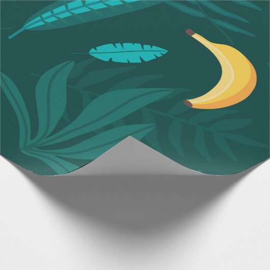 Papier Cadeau Feuilles de palmiers tropicaux motif sans couture. (Coin)