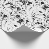 Papier Cadeau Feuilles de papier à envelopper sans soudure Bulld (Coin)